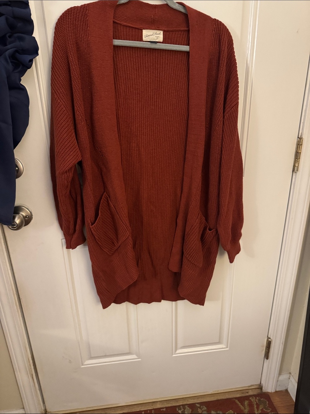 Universal Threads Open-Front Pocket Cardigan - Rust Brown